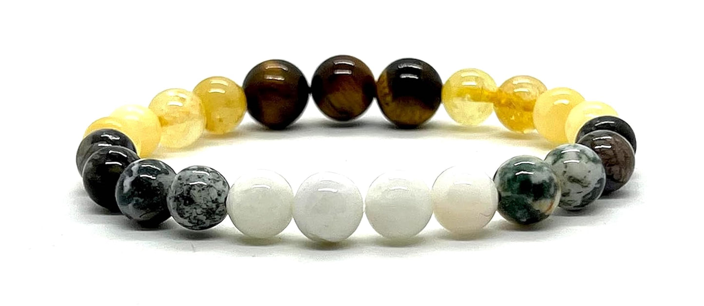 AWAKEN YOUR KUNDALINI Gemini Birthstone Bracelet – Multi-Chakra Balance & Zodiac Energy
