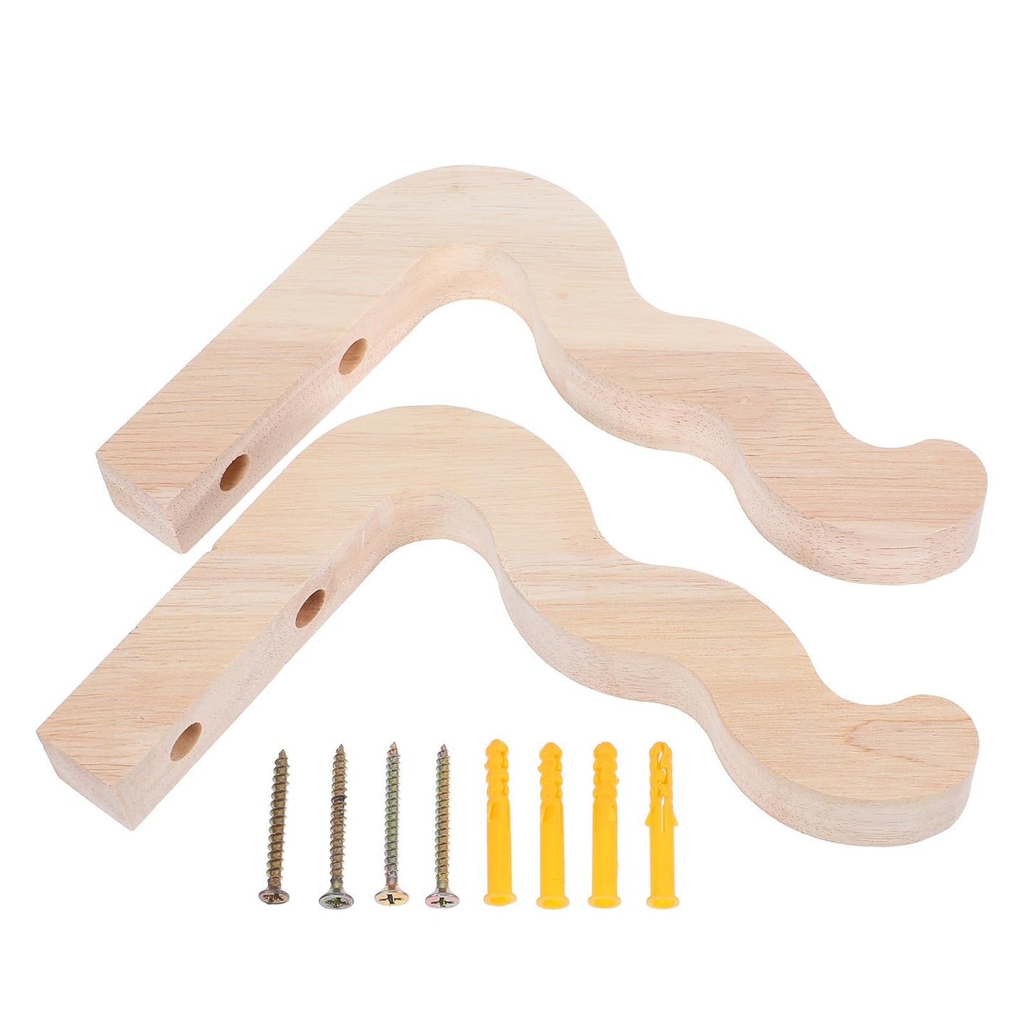 TOYANDONA 2pcs Wooden Plant Hangers Wall Mount Hooks for Indoor Outdoor Flower Pots Lantern Wind Chimes Decorative Gardening Brackets Balcony Hook
