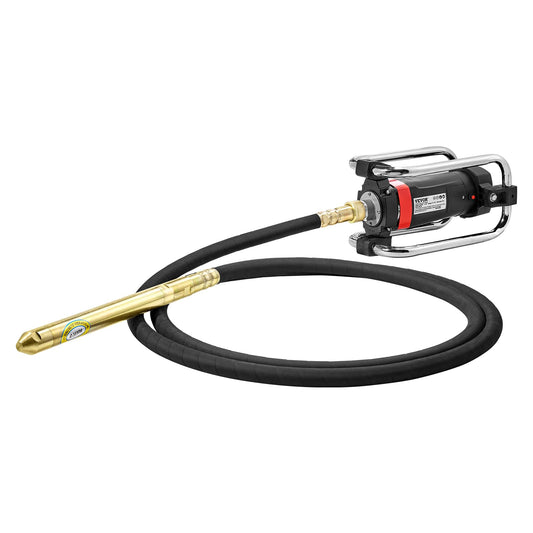 VEVOR Concrete Vibrator, 1300W Power, 16000 Vibrations Per Minute, Durable 2HP Copper Engine, Portable for Construction, Comes with 14.75ft Shaft, Ideal for Removing Air Pockets & Smoothing