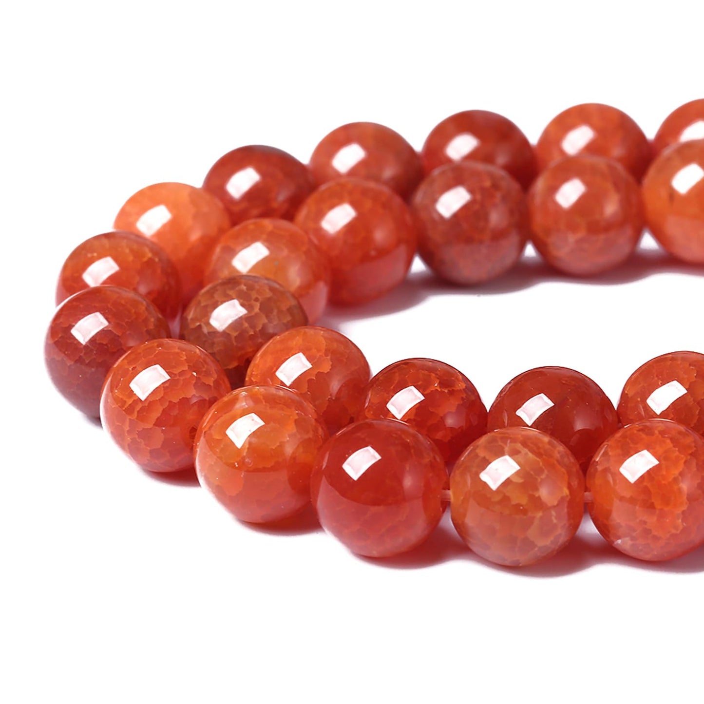 8mm 45pcs Natural Red Dragon Vein Agate Stone Beads for Jewelry Making Energy Healing Round Beads DIY Bracelet Necklace Accessories 15" (8mm, Red Dragon Vein Agate)