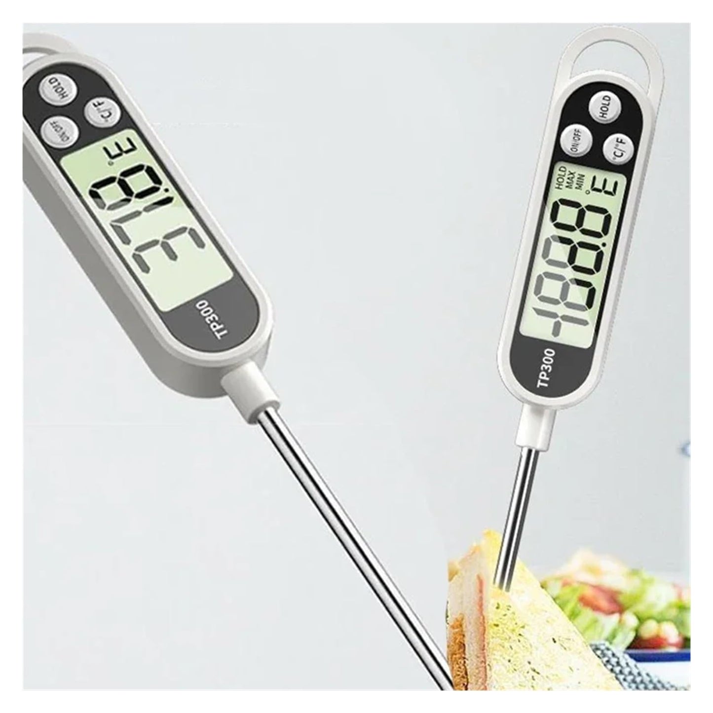 Type Food Thermometer Kitchen Digital Thermometer Meat Milk Cooking Food BBQ TP300 Electronic Temperature Gauge Tool