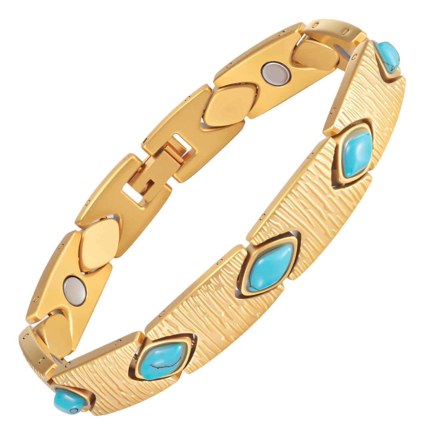 MagSølv Magnetic Bracelets for Women, Gold Stainless Steel Magnetic Bracelets for Women, Adjustable Jewelry Gifts
