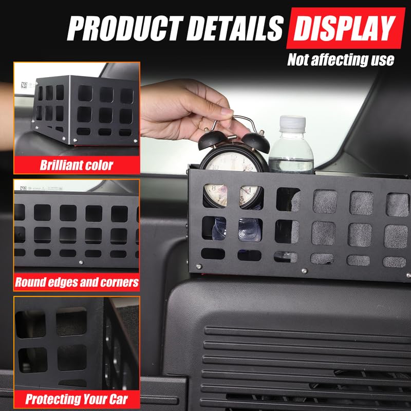 Suetlcoity Aluminum Rear Trunk Cargo Organizer Compatible with 2024 2025 2026 Hummer EV Accessories Trunk Storage Management System Rack Modular Storage Box Basket (Left Side-Black)