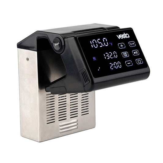 Vesta Precision Sous Vide Cooker, NSF Certified, Foldable Design, App Control, Large Display Screen, 40L Capacity, IPX7 Waterproof, 1200W High Performance Commercial Immersion Circulator for Kitchen