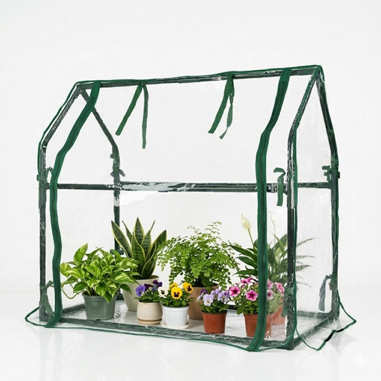 Gardzen Mini Greenhouse Heavy Duty Portable Green House, Zipper Clear Tent Indoor or Outdoor for Plants 36.2”(L) x18.9”(W) x33.3”(H)
