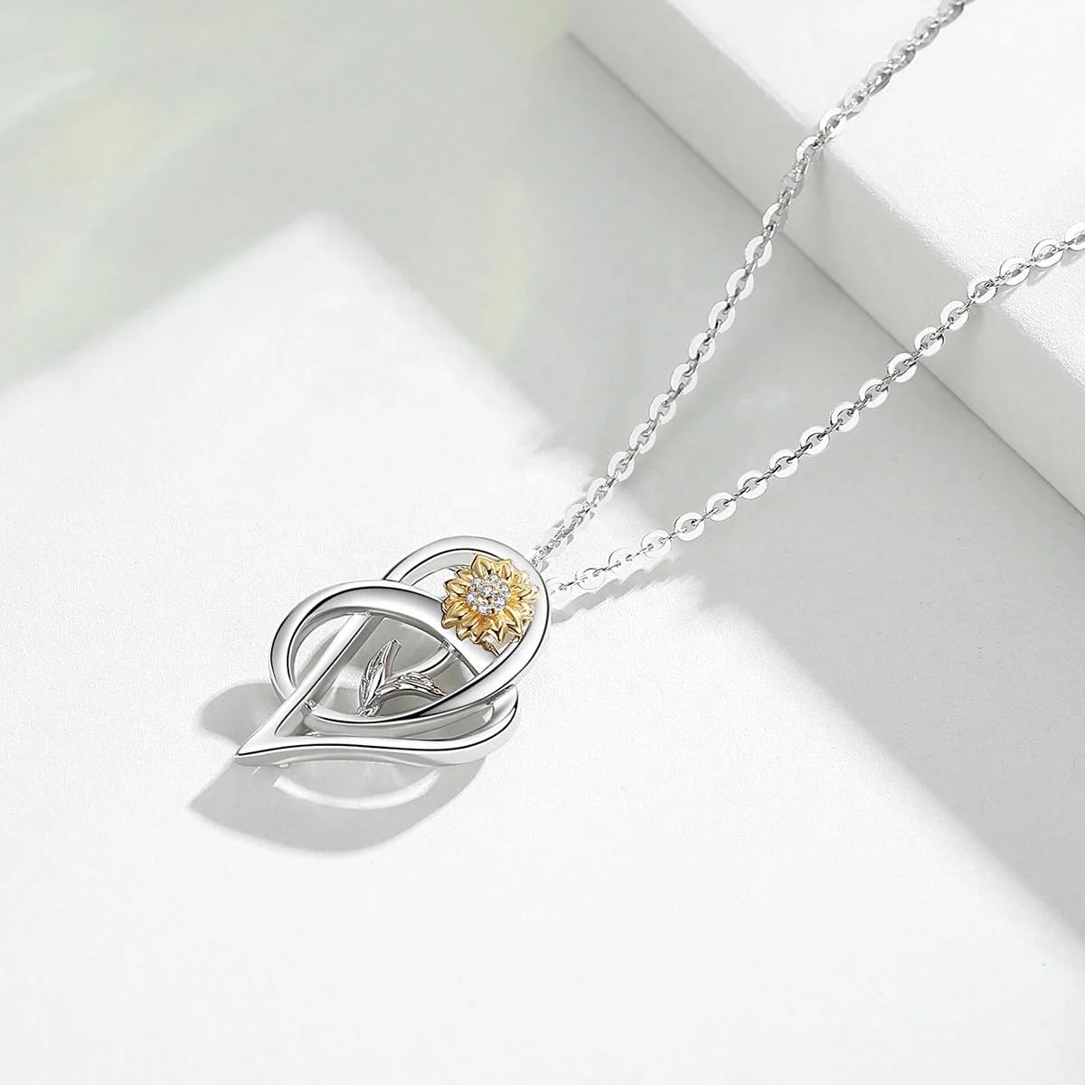 CCJM Sunflower Necklace for Women,Mothers Day Anniversary Birthday Christmas Gifts,You Are My Sunshine Sunflower Necklace Gift for Mom Wife Girlfriend Sister Daughter Granddaughter