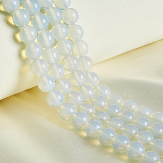 35pcs 10mm Natural Opal Beads Gemstone Beads Round Loose Beads for Jewelry Making