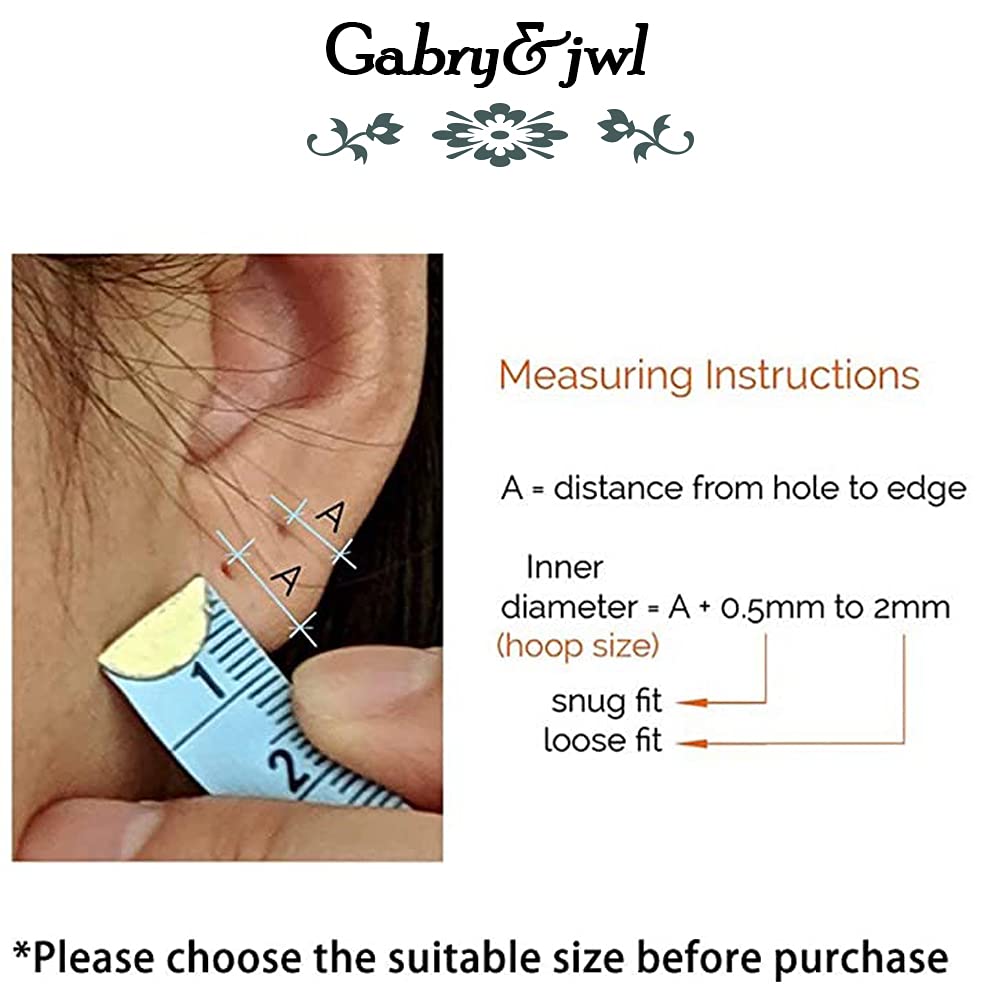 316L Surgical Stainless Steel Gold Hoop Earrings 6mm 8mm 10mm 12mm Huggie Hypoallergenic Earrings Hoop Cartilage Helix Lobes Hinged Sleeper Earrings For Women Men