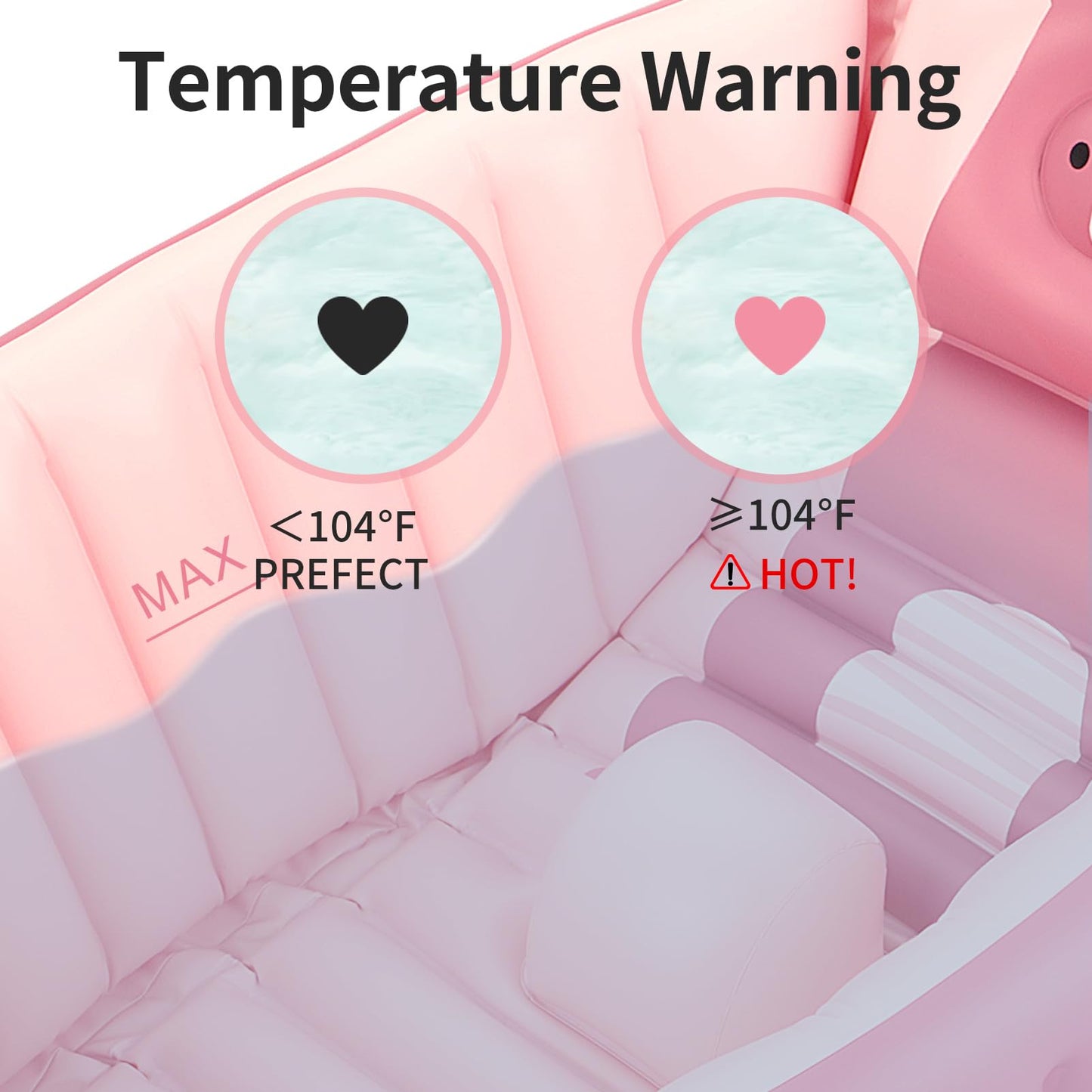 Swimbobo Inflatable Baby Bath Tub Portable Foldable Travel Mini Swimming Pool Helps Infants to Toddler Tub (Pink)
