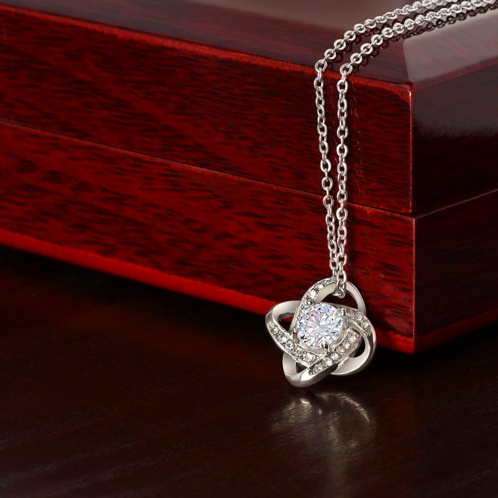 75th Birthday Gifts for Women, Elegant Love Knot Necklace with Message Card, Jewelry Gift for Grandma, Mom, or Wife, Milestone Birthday Keepsake