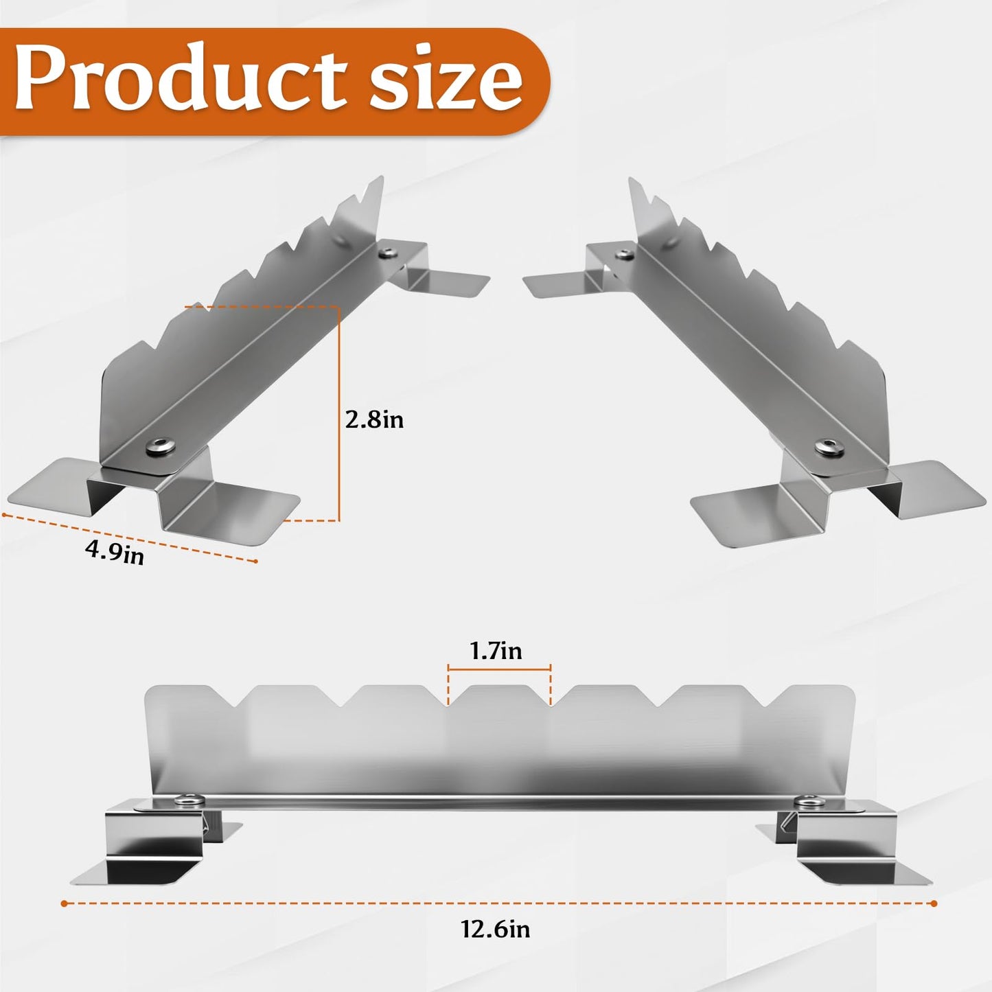 2 Pack Stainless Steel Skewer Rack Anti Tip Skewer Holder Set with Reinforced Base for BBQ Kabob Grilling Accessories