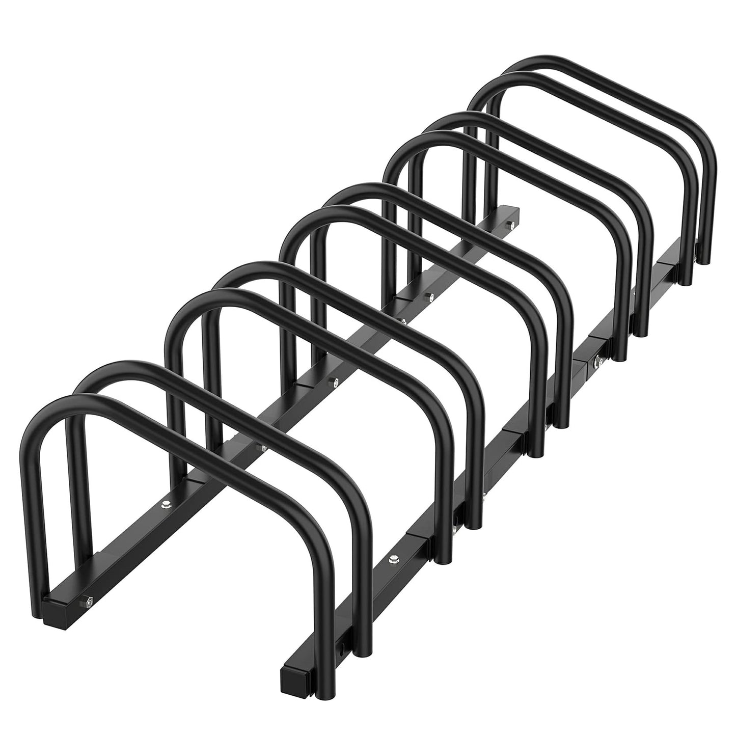 WALMANN 5 Bikes Floor Bike Stand, Bike Parking Rack Garage Bike Storage Stand Indoor/Outdoor 22-28" Wheel Stand, Max. Tire Width 2.1"
