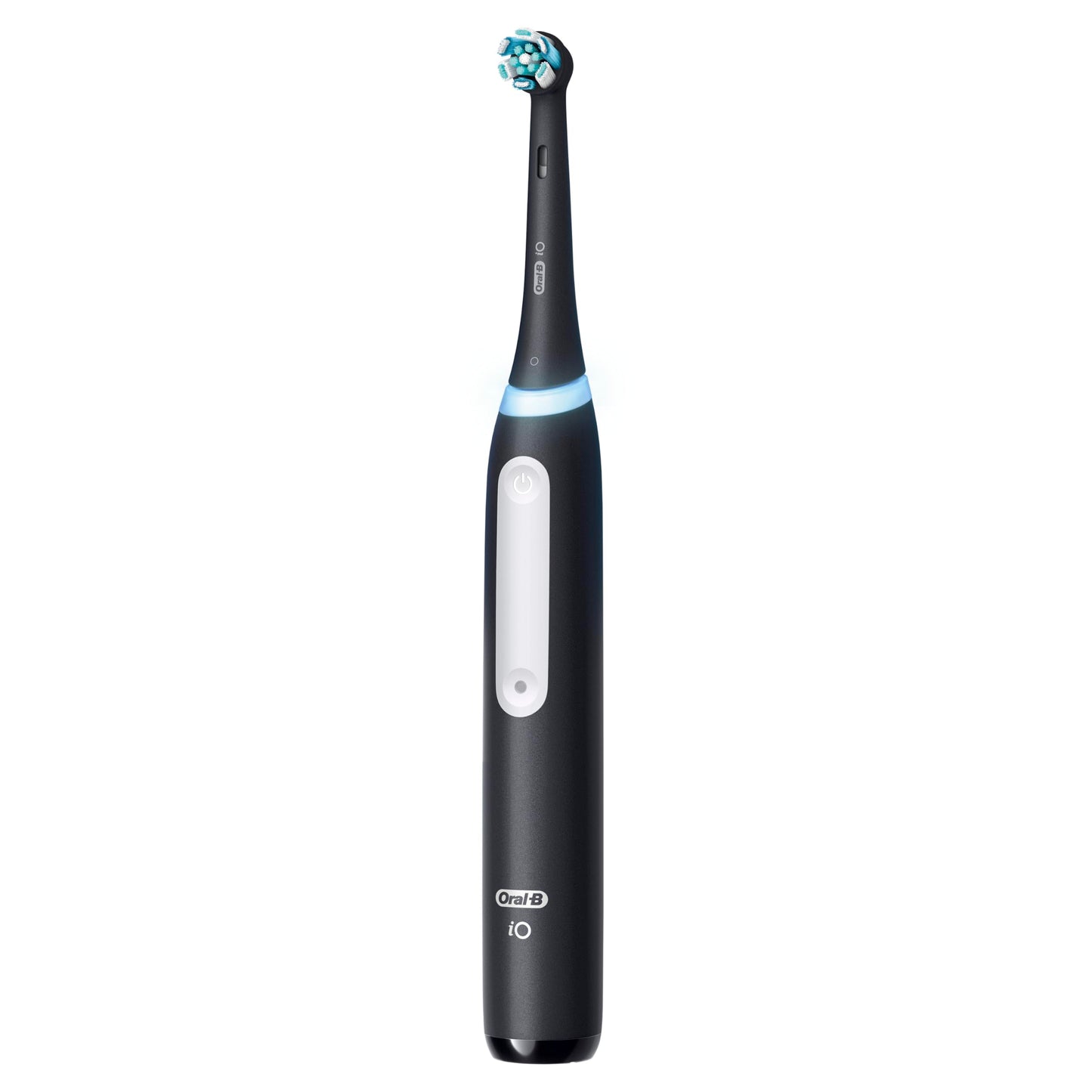 Oral-B Rechargeable Electric Toothbrush, iO3 Limited Deep Clean, 3 Cleaning Modes, Visual Pressure Sensor to Protect Gums, 2 Brush Heads, Travel Case, Black