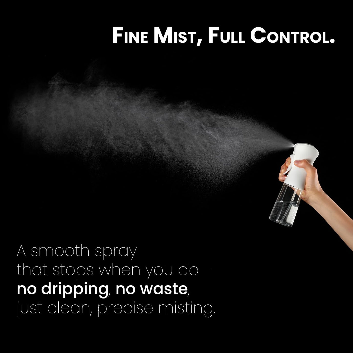 Mistifi Garden Mist – Continuous Ultra Fine Mist Spray Bottle for Plants, Gardening, Flowers, Indoor & Outdoor Use, Refillable Large Mister(500ml 1Pc, Transparent bottle)