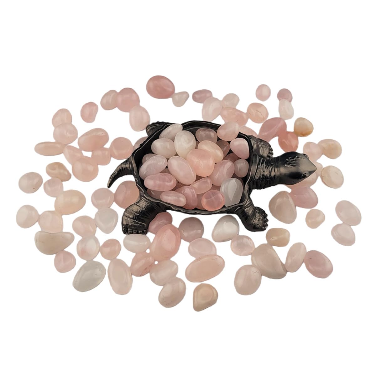 1,000 Carats Rose Quartz Handpicked Tumbled Stones Crystals Chips Bulk Pocket Stones for Healing, Reiki, Meditation, Witchcraft and Home Decorations (Rose Quartz)