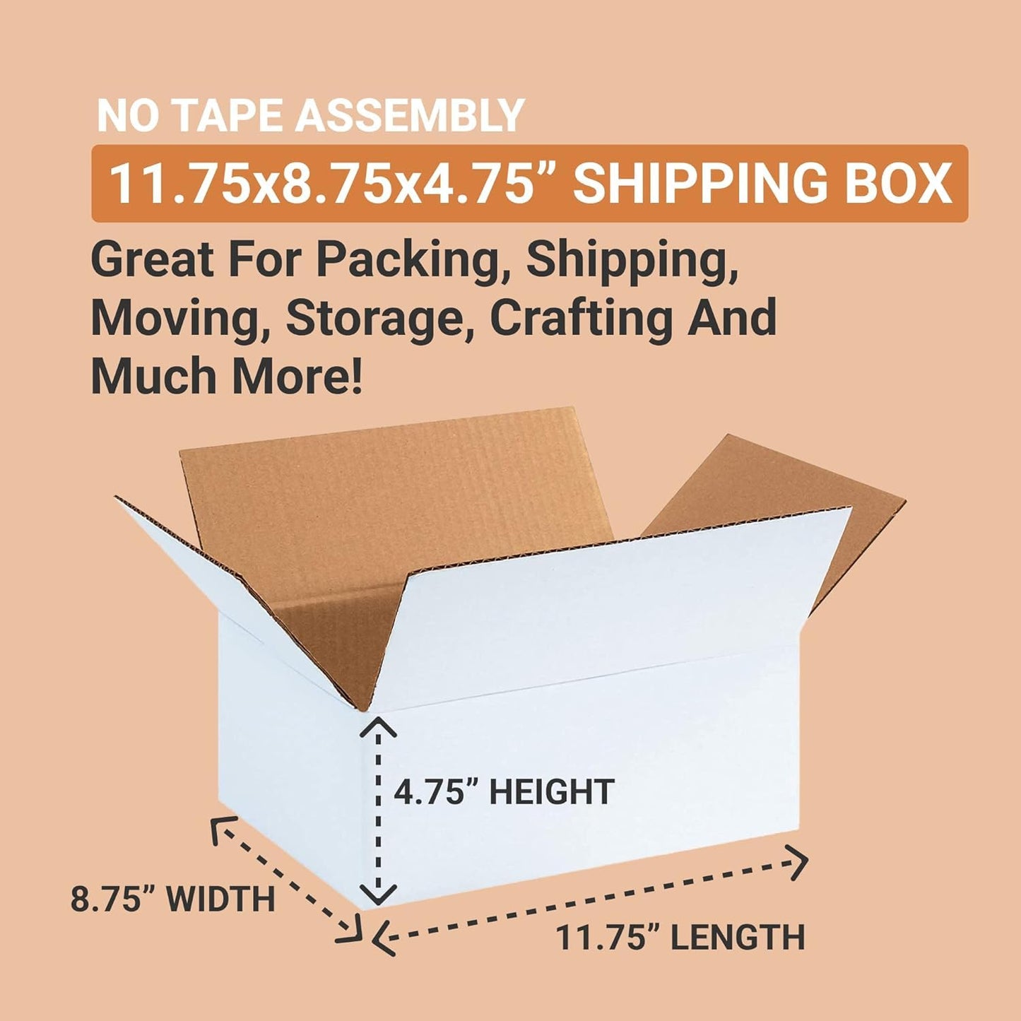 BOX USA Shipping Boxes Small 18"L x 12"W x 6"H 25-Pack - Corrugated Cardboard Box for Moving, Mailing, Packing, Packaging and Storage