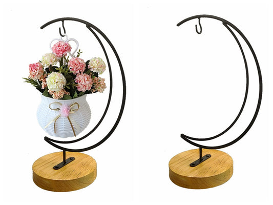 YY YEARCHY Ornament Display Stand Holder Home Wedding Decoration Rack for Hanging Glass Globe Air Plant Flower Pot Stand Iron Pot Hook Stand Terrarium Witch Ball