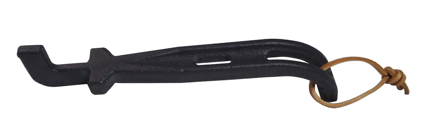 DELSbbq Cast Iron Barbecue Universal Grill Grid Lifter, 8 inch Long hot Surfaces handling Lifter Gripper for Most Charcoal Grills and Gas Grills
