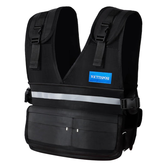 Adjustable Weighted Vest for Women Men 2-11.3lb, Custom Weight Intensity for All Exercises, Snug Fit & Stable, Washable Breathable Weight Vest for Walking Running Fitness Gym Training(Black)