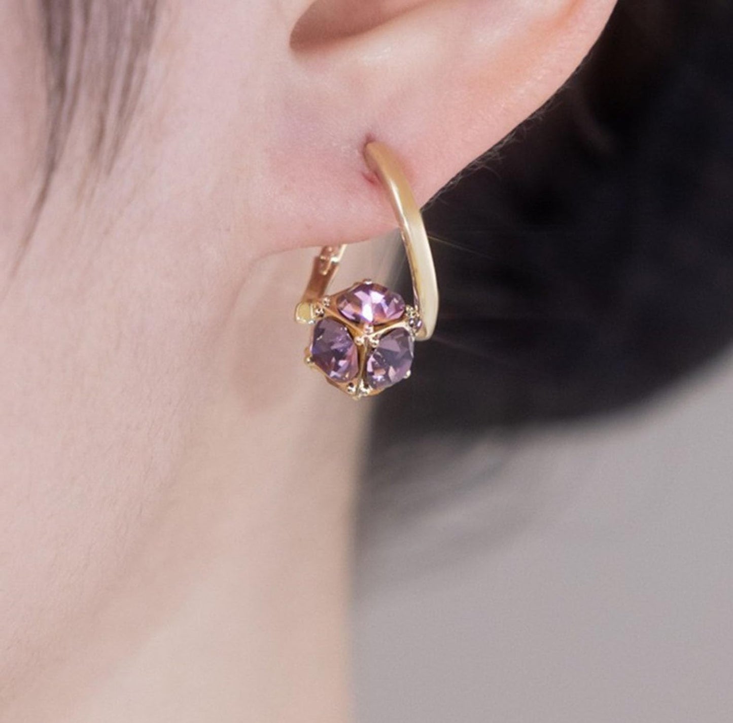 Lymphvity Earrings for Women Lymphvity Germanium Earrings Histone Lymphvity Acupuncture Earrings Atheniz Lymphatic Earrings Lymphatic Drainage Earrings Dainty CZ Zircon Lymphatic Drainage Earrings (Purple)