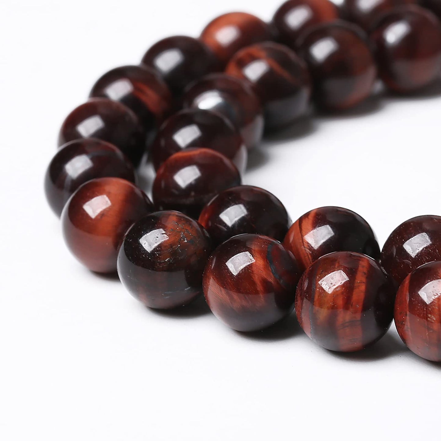 60PCS 6mm Natural Red Tiger Eye Stone Beads Gemstone Round Loose Spacer Stone Beads for Jewelry Making DIY Bracelet Necklace 15 Inch (6mm, Red Tiger Eye Stone)