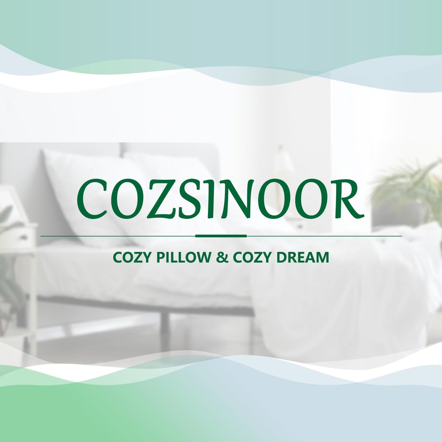 COZSINOOR Bed Pillows Queen Size: Hotel Quality Set of 2 - Down Alternative Microfiber Filled for Back, Stomach, Side Sleepers, Breathable & Skin-Friendly