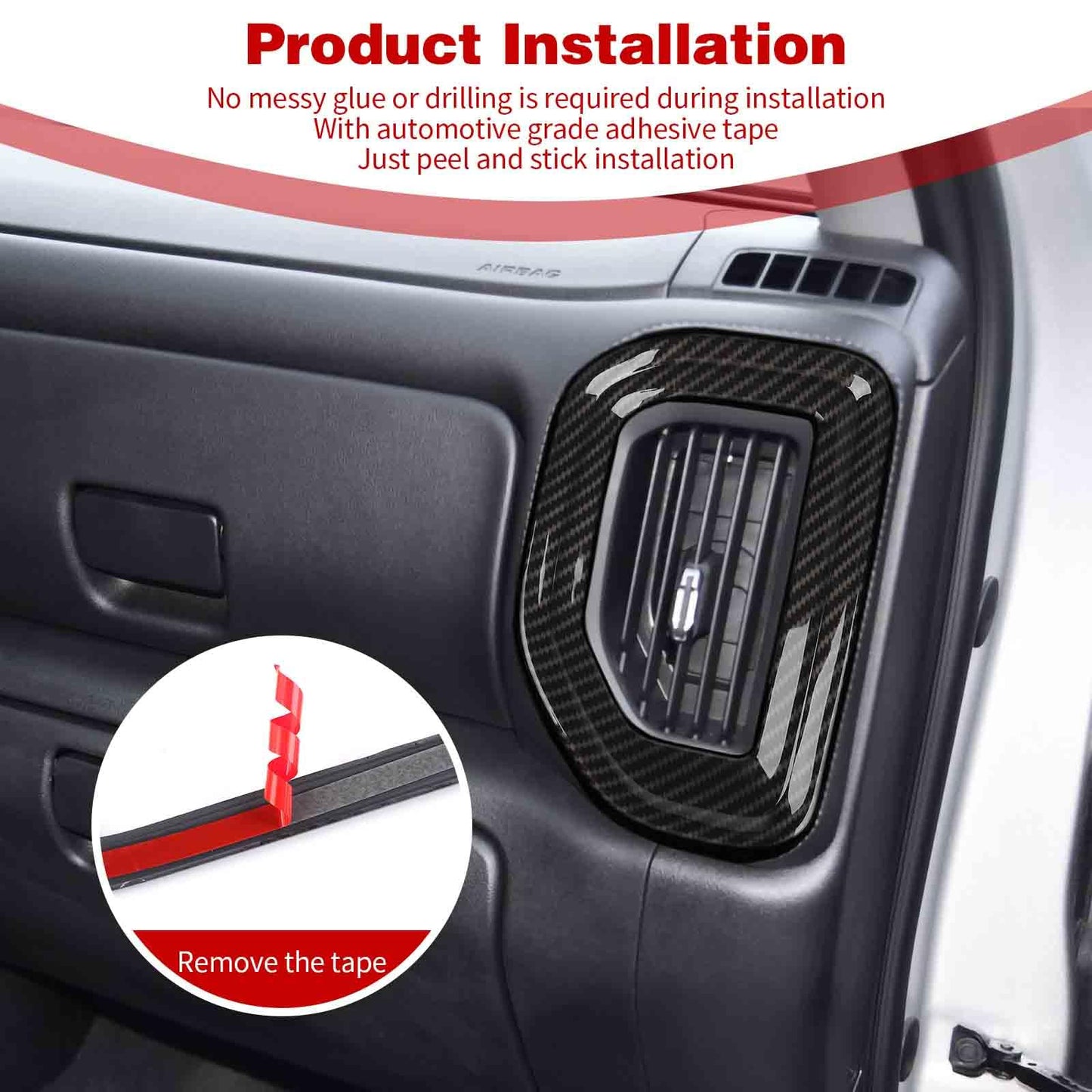 PDKLIN for Silverado Carbon Fiber Trim Dashboard Inner Door Handle Bowl Trim Cover for Chevy Silverado GMC Sierra 2019-2022 Carbon Fiber Interior Accessories 8pcs
