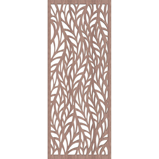 9 3/8"W x 24 3/8"H x 1/4"T Ortonville Decorative Fretwork Wood Wall Panels, Walnut