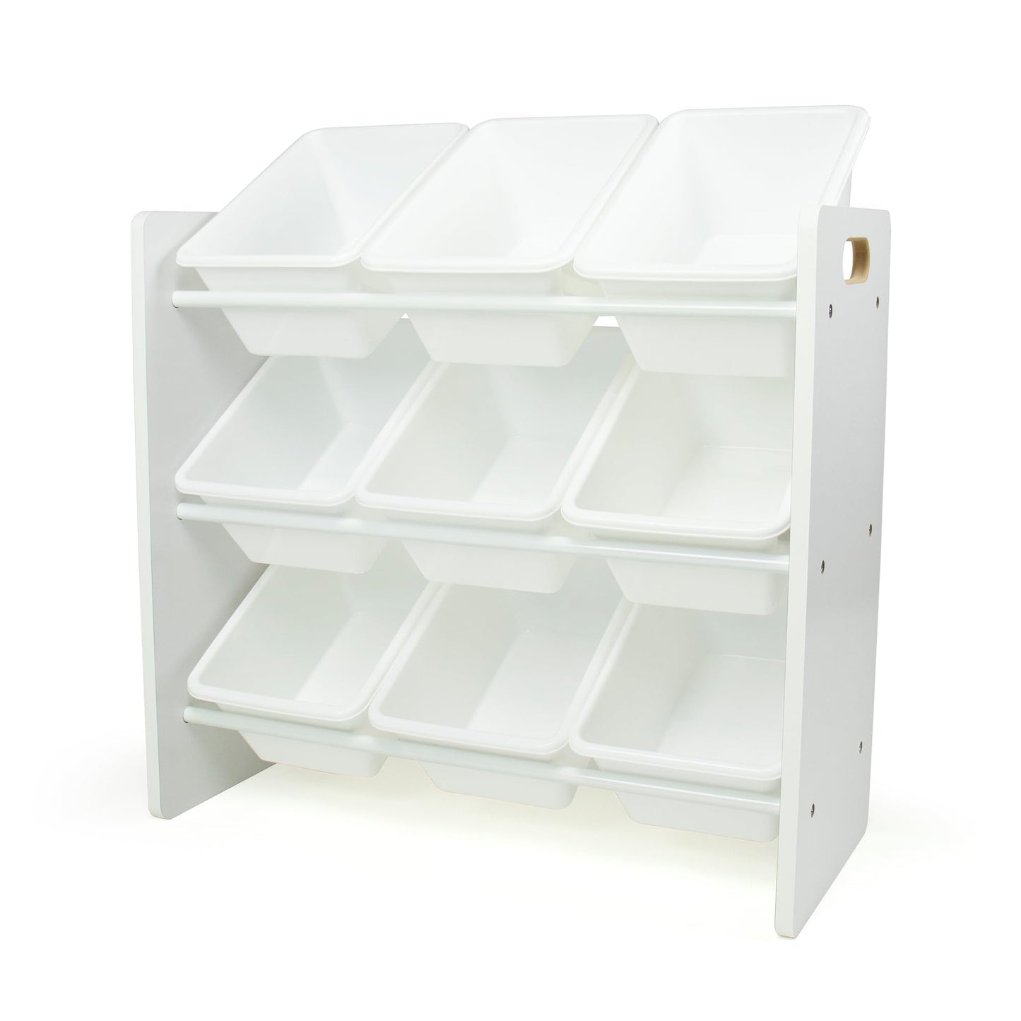 Humble Crew Toy Storage Organizer with 9 Removable Storage Bins for Kids Playroom, 3-Tier Toddler Toy Organization and Storage, White/White