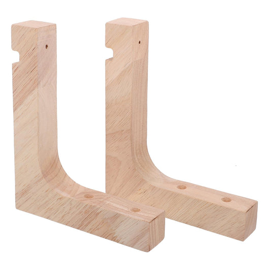 HIAKDOFT Heavy Duty Plant Hooks for Wall Indoor Outdoor 2pcs Wooden Hanging Plant Brackets for Flower Pots Natural Wood Color
