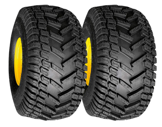 Marastar 20808-PK Tubeless Pneumatic 20x8.00-8 Tire and Wheel Assembly, Replacement Rear Tire for John Deere Riding Mowers, Turf Traction Tread, 2 Pack