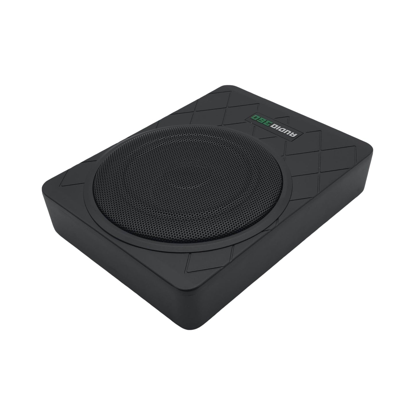 AUDIO360 AD1500US - 1500W 10-Inch Amplified Subwoofer, Under Seat, Adjustable Low Pass Filter, Bass Boost Control, Compact Design - Perfect for Car Audio Systems