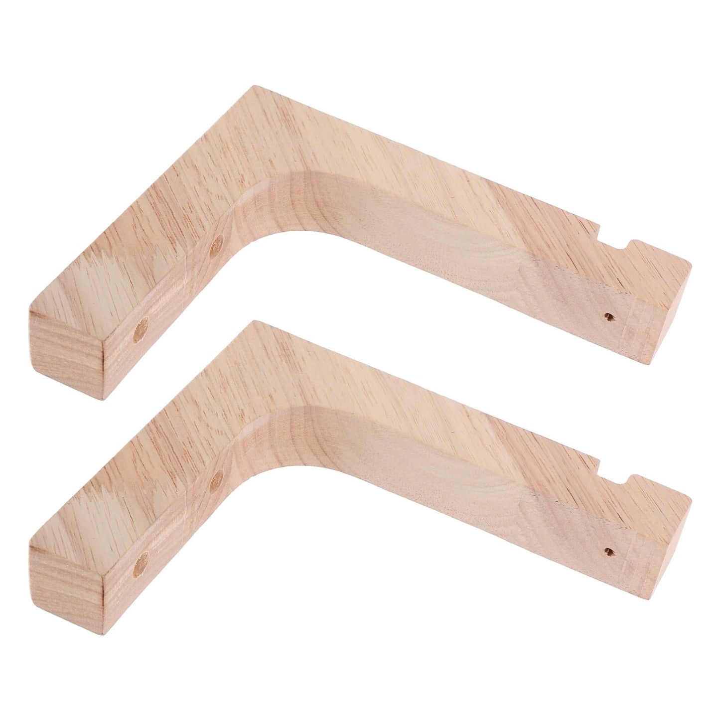 Yardenfun 2pcs Wooden Plant Hangers Heavy-Duty Wall Mount Hooks for Indoor and Outdoor Hanging Planters, Ceiling and Wall Brackets for Flowerpots, Natural Wood Finish