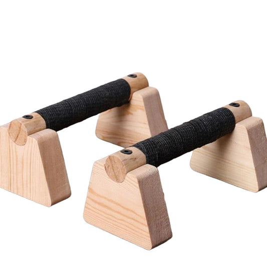 Dlengyanmi Wooden Fitness Equipment - Portable Home Calisthenics Equipment, Universal from Beginner to Advanced, Men's Inverted and Push Up Handle ﻿