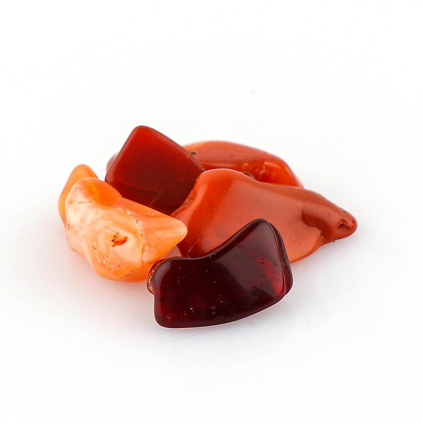 CRYSTALINES (5pcs) Natural Raw Mexican Fire Opal Gemstone, Wholesale Polished Rough Stones, DIY Supplies, Jewelry Making, Healing Crystals, October Birthstone, Wire Wrapping, Gem Collection