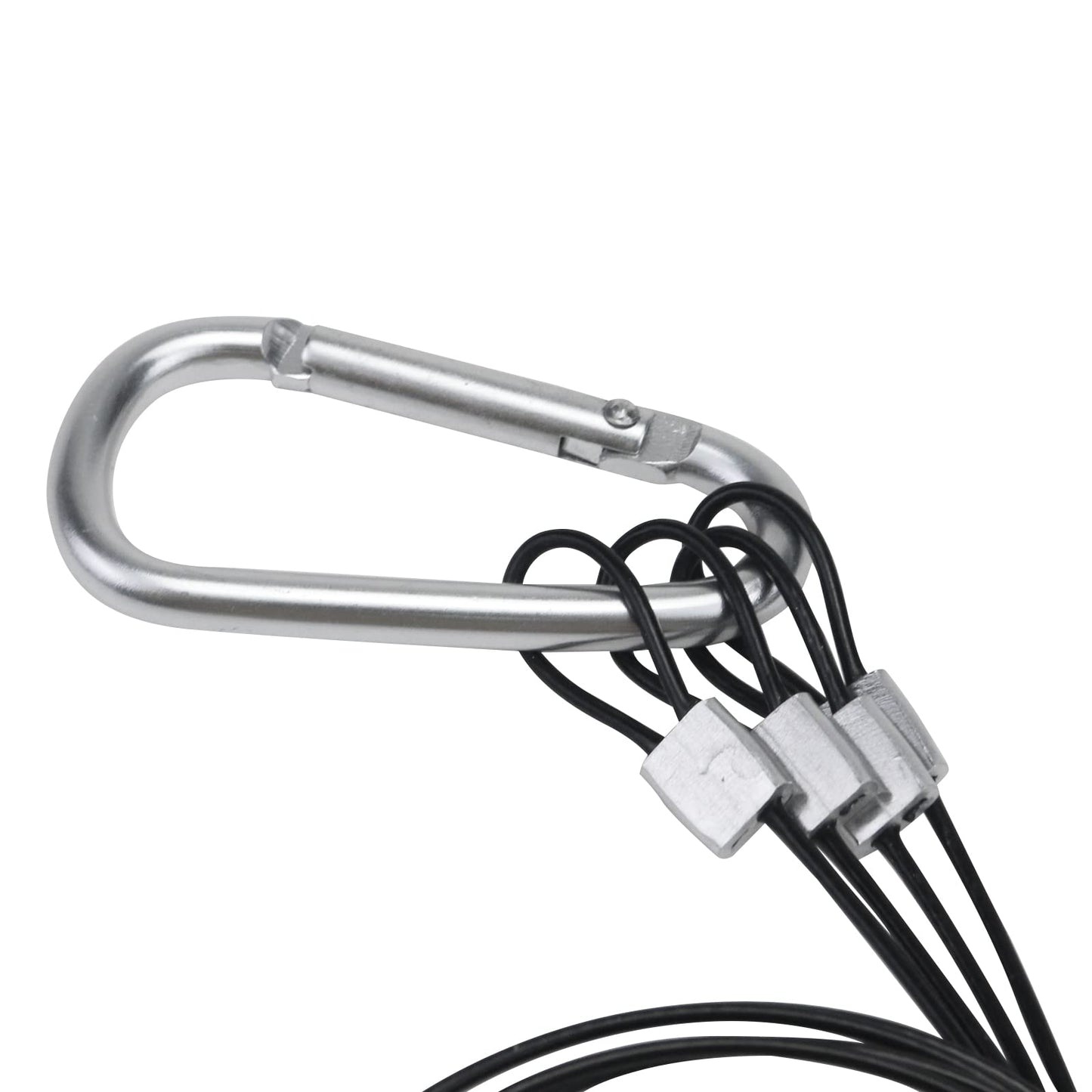 MY MIRONEY Stainless Steel Wire Rope Hanger Hanging Basket Plant Hanger Holders for Indoor and Outdoor Plants LED Grow Light Rope Hanger Pack of 6