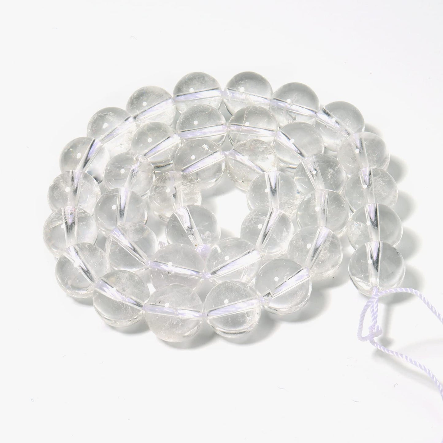60pcs 6mm Natural Clear Quartz Crystal Gemstone Beads Energy Healing Crystal Round Loose Stone Beads for Jewelry Making, DIY Bracelets Necklaces
