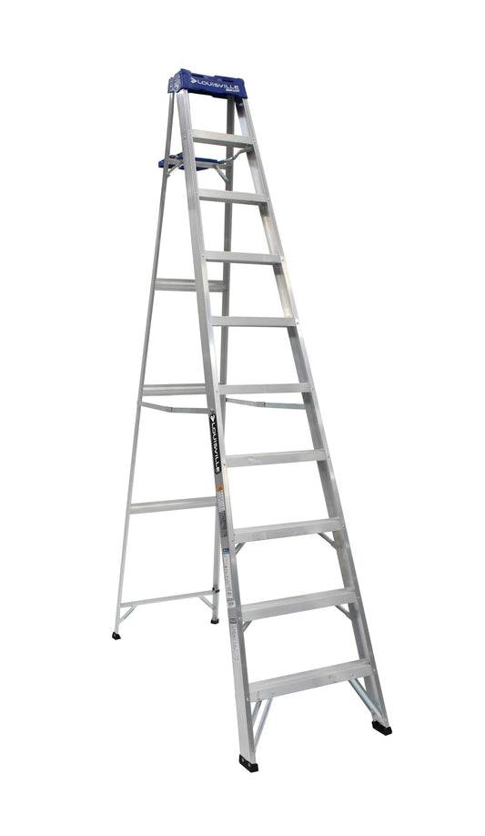 Louisville Ladder 10-Foot Aluminium Step Ladder with Tool Tray, 250-Pound Load Capacity, Type I, AS2110