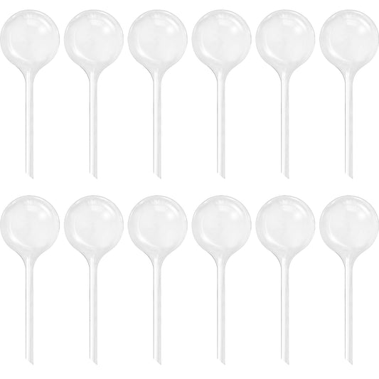 Cmaqpw 12 PCS Large Plastic Self-Watering Bulbs,Clear Watering Globes,Plant Watering Globes for Plants,Graden,Flowers Flowerpot