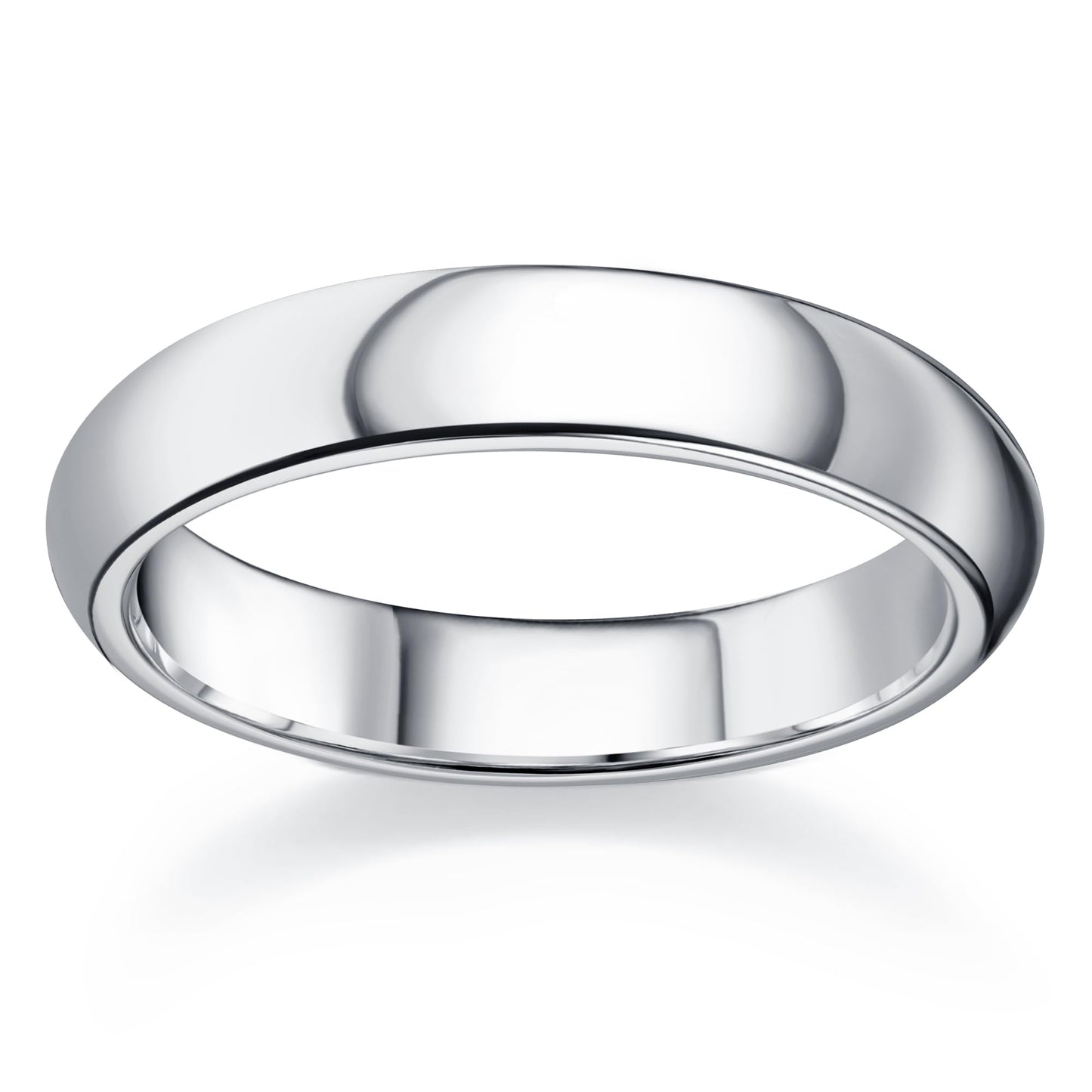 Florideco 5mm Stainless Steel Ring Wedding Bands for Women Mens Ring Wedding Band Plain Dome High Polished Size 7