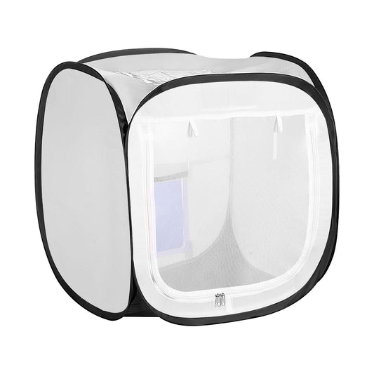 VEVOR Portable Paint Booth Tent, 15.94 x 15.94 x 16.9 inch Pop-Up Portable Spray Paint Tent with Mesh Door, Spray Painting Tents for Small Models, Sculptures, Vases, Photo Frames, Pop-Up Design