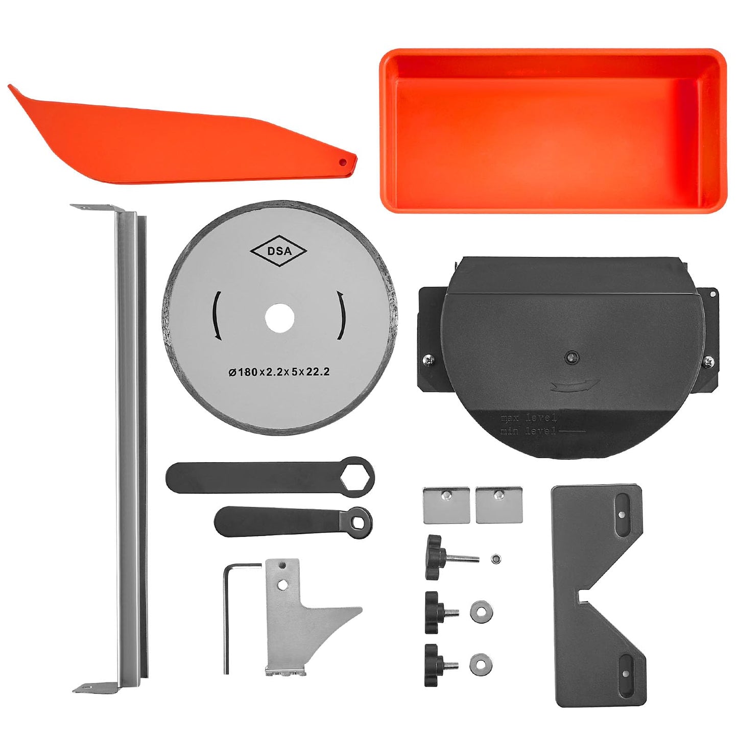 VEVOR 7-inch 65Mn Steel Blade, Wet Tile Saw, 3500 RPM Induction Motor, Tile Cutter Wet Saw with Water Reservoir, 0-45 Degrees Miter Angle for Cutting Tiles and Stones, for DIY Enthusiasts