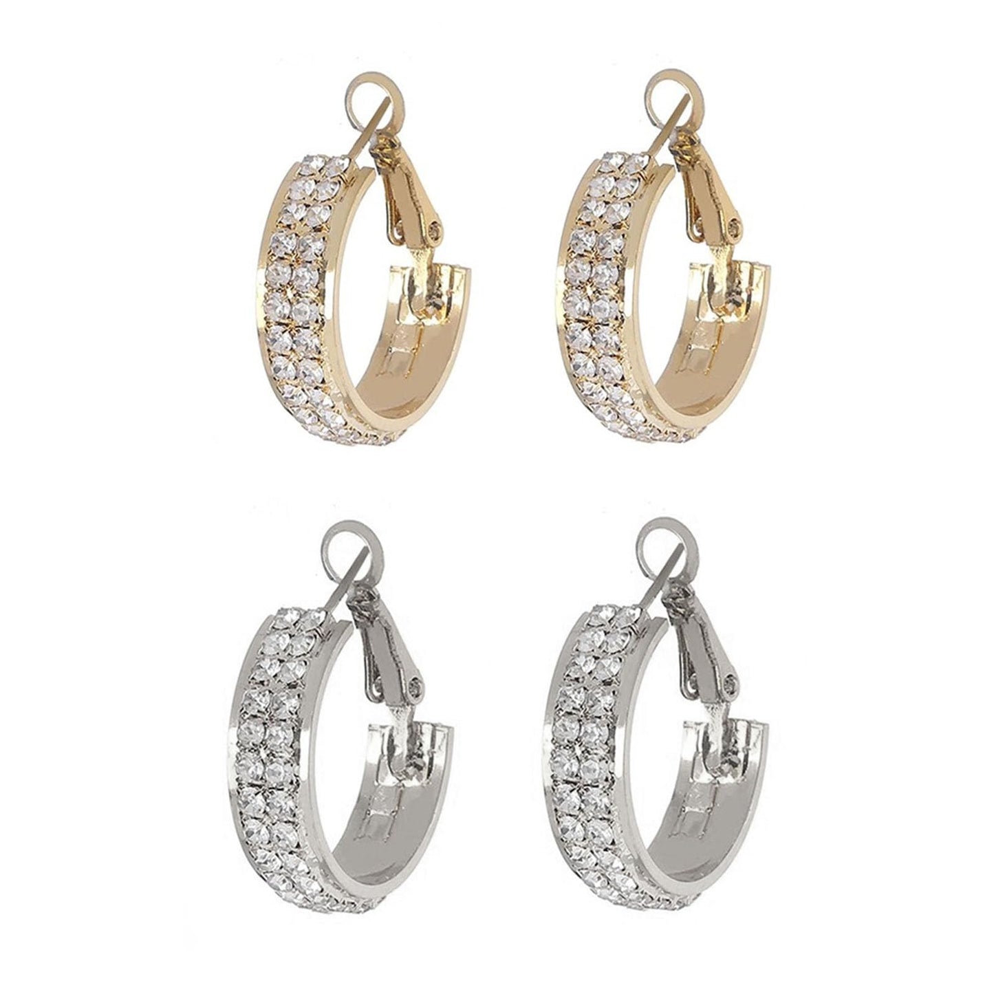 Lymphatic Activity Hoop Earrings, Lymphatic Drainage Slimming Hoop Earrings Lymphvity Germanium Earrings Cubic Zirconia Earrings Jewelry Gifts for Women (g+s)