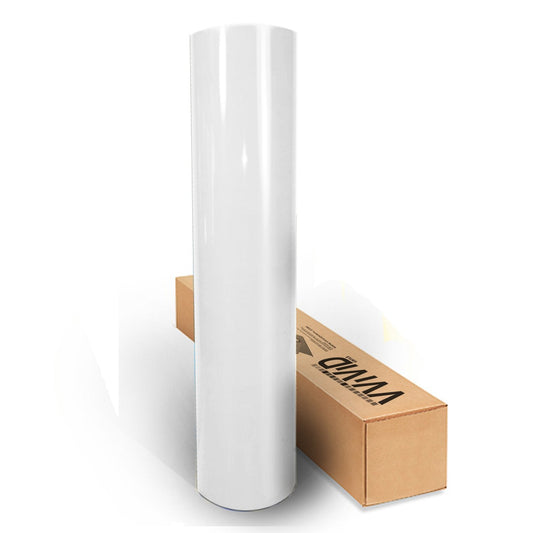 VViViD White High Gloss Realistic Paint-Like Microfinish Vinyl Wrap Roll XPO Air Release Technology (25ft x 5ft)