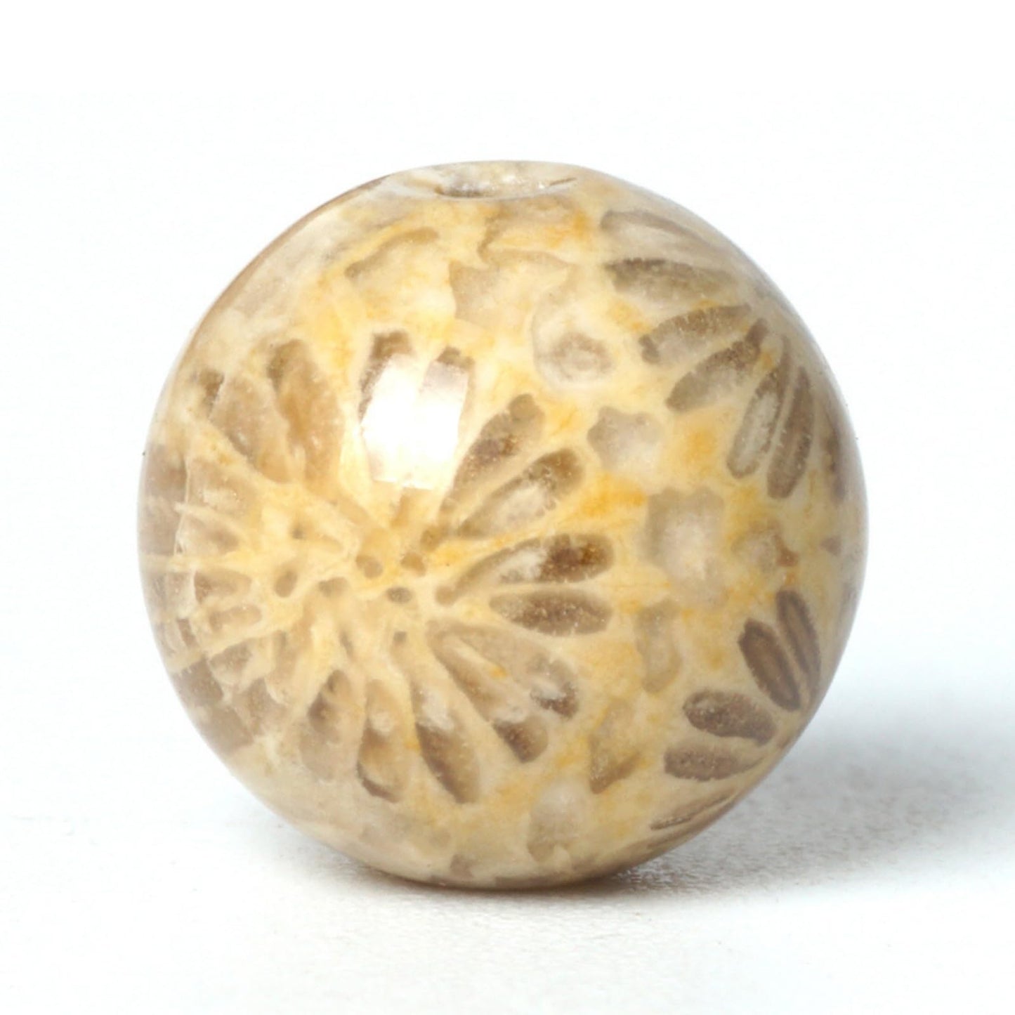 100Pcs Natural Stone 8mm Chrysanthemum Stone Round Loose Gemstone Energy Healing Beads Hole Size 1mm DIY Smooth Beads for Bracelet Necklace Earrings Jewelry Making