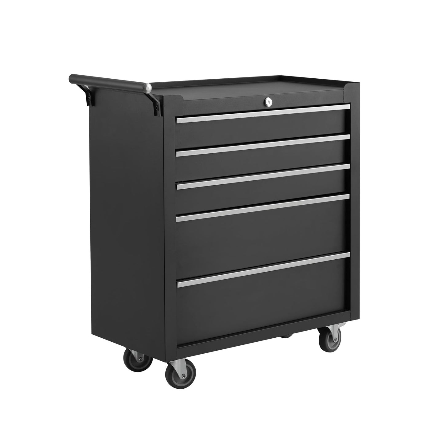 MilleLoom Professional Workstation Version 24" 5-Drawer Rolling Tool Chest - Lockable Storage Cabinet with Wheels for Workshop & Garage Organization