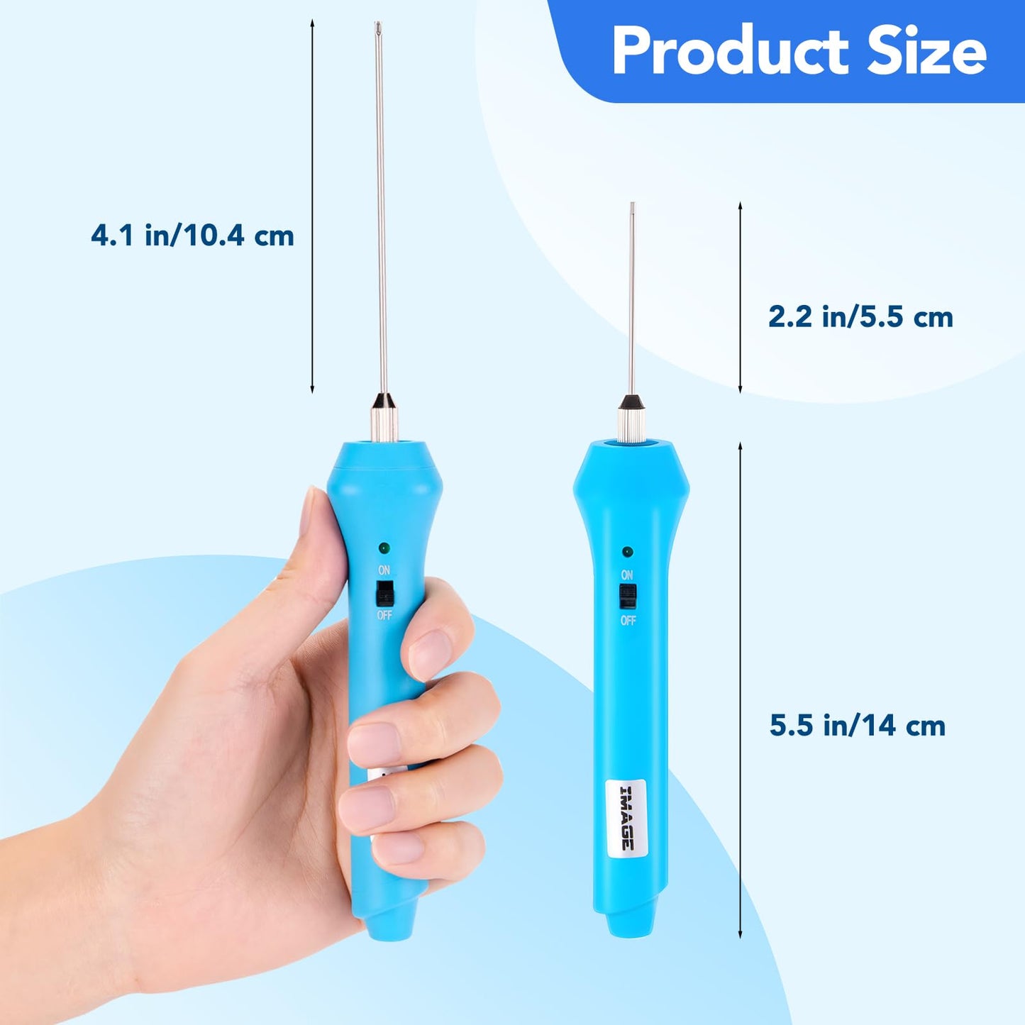 Electric Hot Wire Foam Cutter Tool with Light Indicator, 110-220V 24W, 2 Needles & Heat-Insulated Handle for Styrofoam Cutting, Arts and Crafting, Max Temp 740°C/1364°F