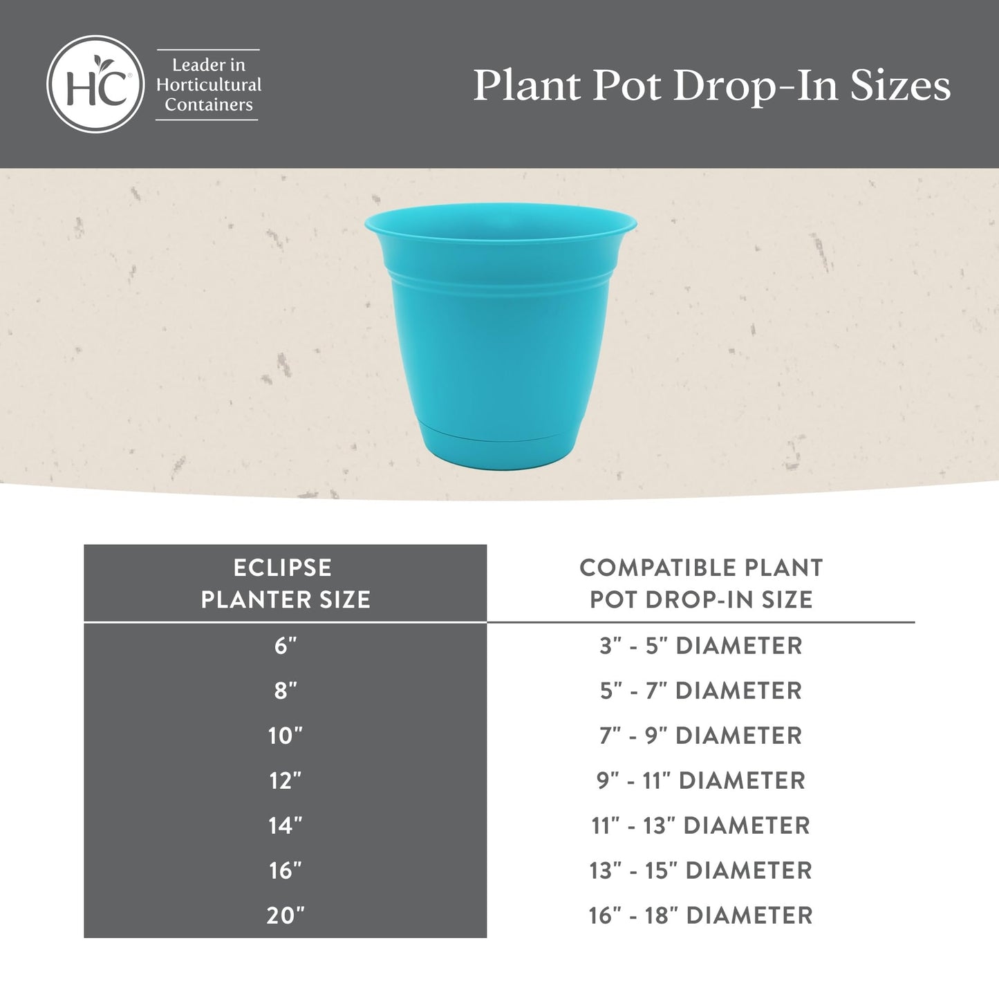 The HC Companies 6 Inch Eclipse Round Planter Pots with Drainage Holes & Attached Saucer, Lightweight UV-Resistant Plastic Indoor & Outdoor Planters, 4-Pack Flower Pots for Garden & Home Decor, Rose