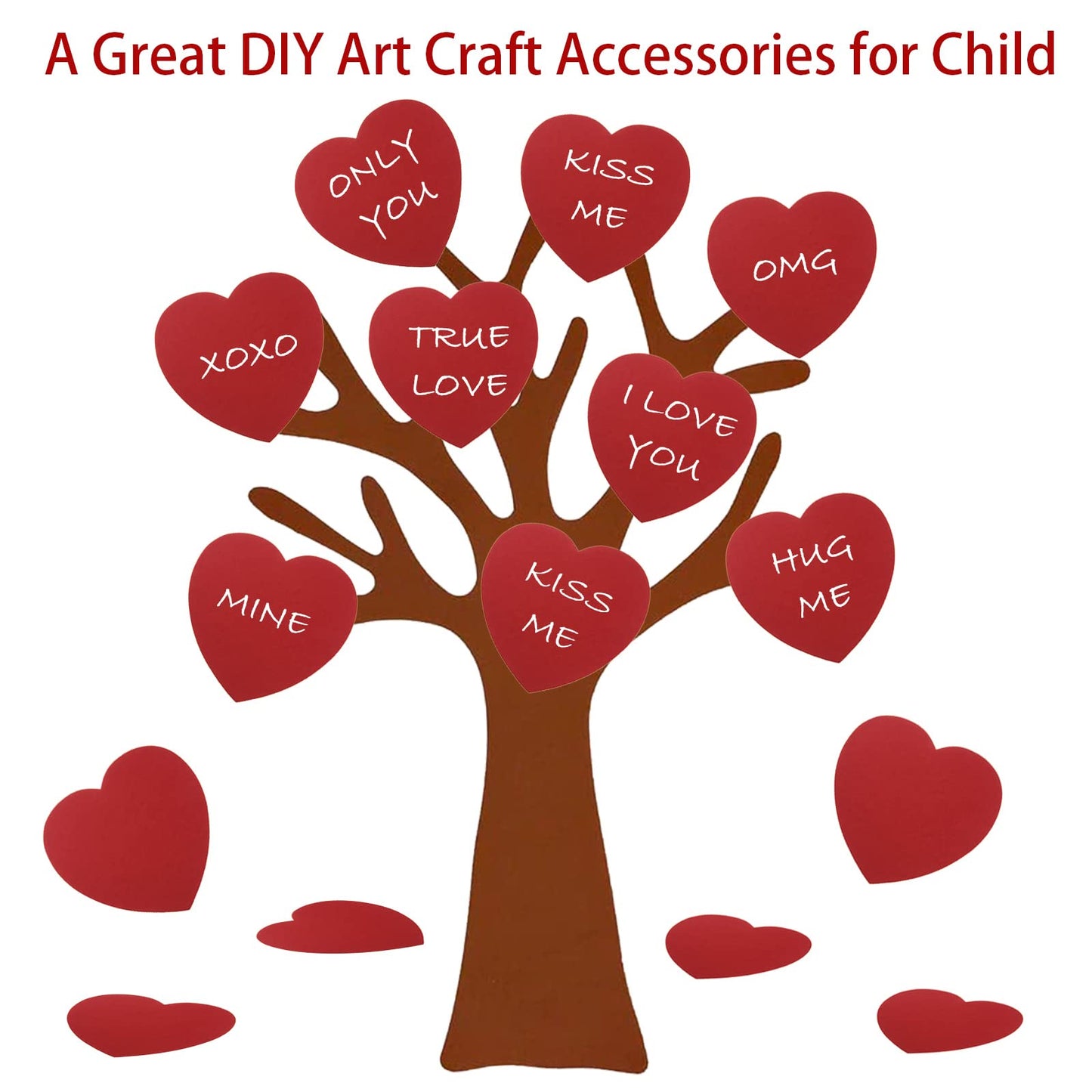 150 Pcs Large Heart Paper Cutouts, Red Heart Shapes Paper Cut Out, Valentines Hearts, Heart Cardstock Cutout for Valentine’s Day Crafts Bulletin Board Wall Classroom Decoration