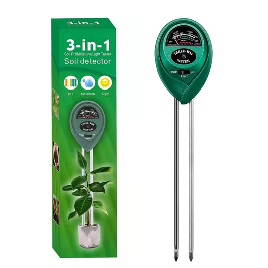 Soil Moisture Meter PH Tester: 3-in-1 Soil Test Kit Plant Water Meter for Garden Light Thermometer Testing Houseplants Moisture Hygrometer Ph Acidity Sensor for Lawn Farm Indoor and Outdoor Use